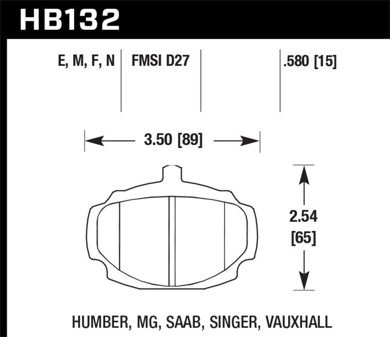 Plaquettes de frein avant Hawk 67-80 MGB / 67-74 MGB GT Blue 9012 Race