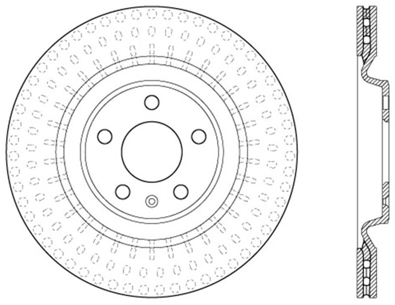 StopTech Power Slot 12-13 Audi A6 Quattro/11-12 A7 Quattro / 10-13 S4 Rear Left Slotted Rotor