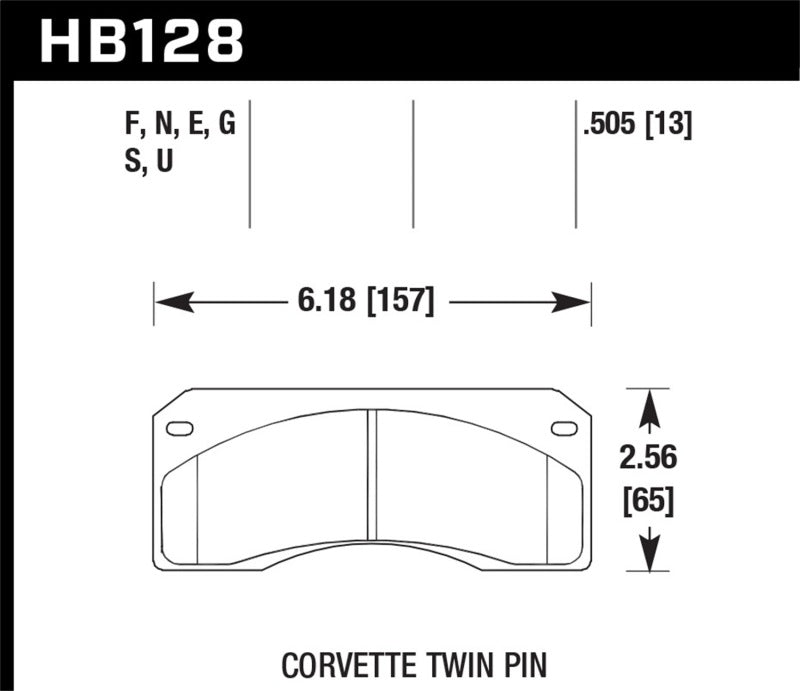 Hawk HB128F.505 HPS Street Brake Pads