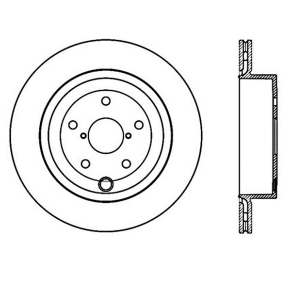 StopTech Power Slot 08-10 Subaru Impreza STi Rear Left Slotted Rotor