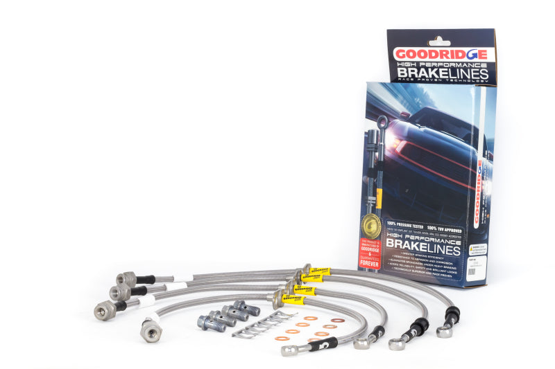 Goodridge 17-18 Honda Civic Si (Si Model Only) SS Brake Line Kit