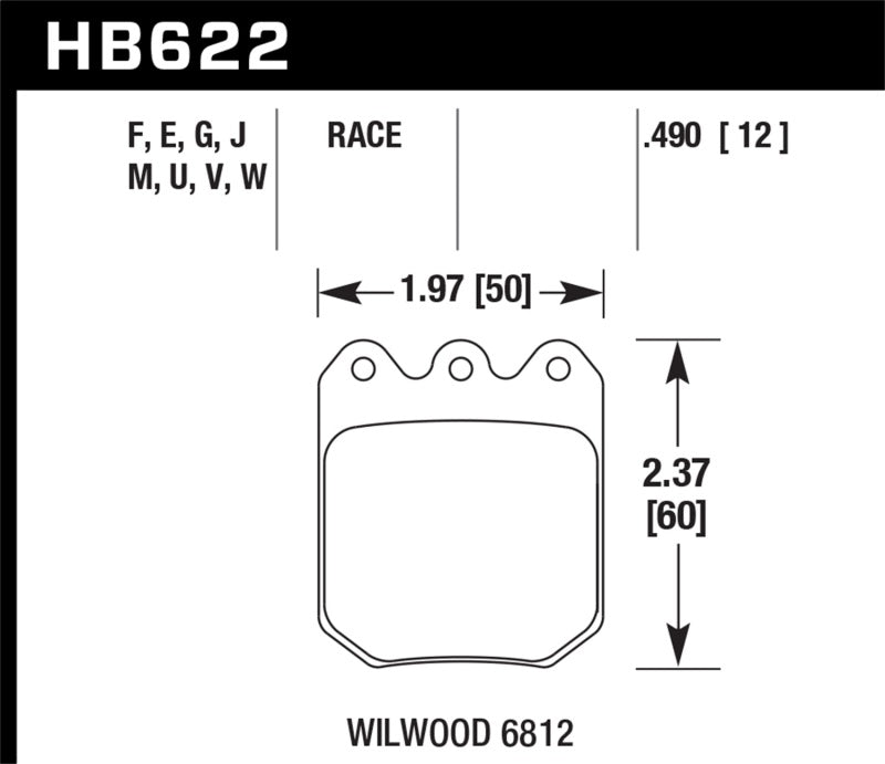 Hawk HB622F.490 HPS Street Brake Pads