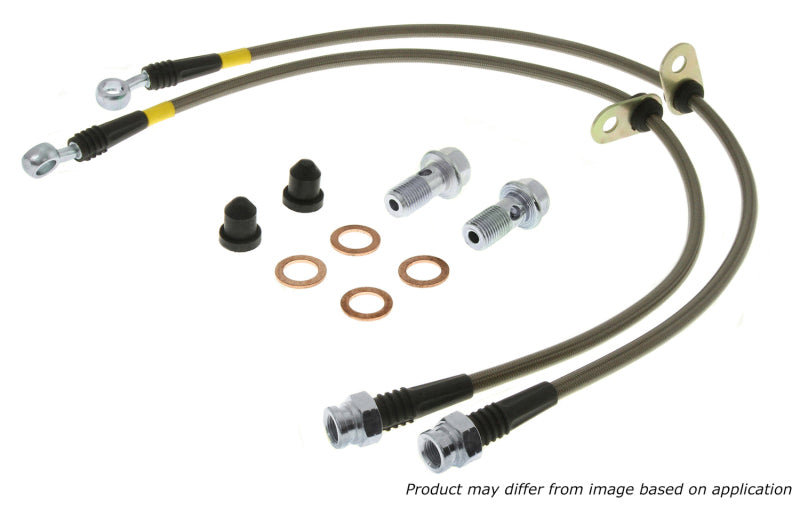 StopTech 89-98 Nissan 240SX (5 Lug w/ 300ZX Upgrade) Front Stainless Steel Brake Lines