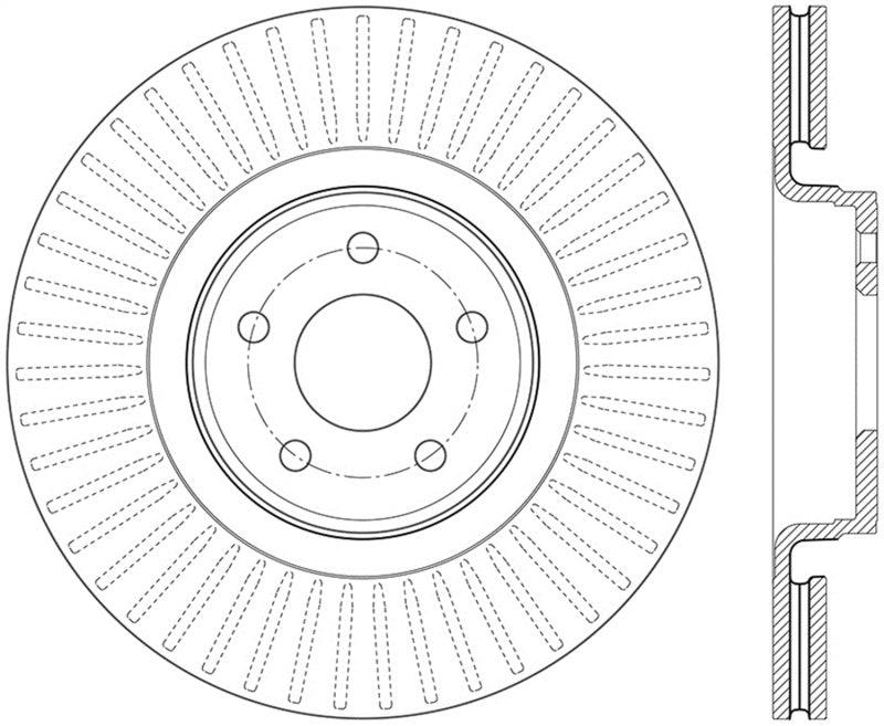 StopTech 14.5+ Ford Focus ST Front Left Slotted Performance Rotor