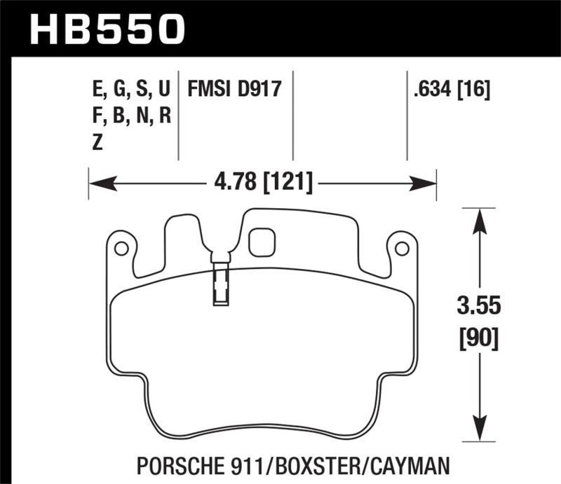 Plaquettes de frein avant Hawk Porsche HPS Street