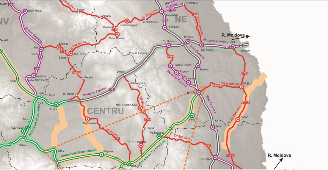 Autostrăzile din nordul Moldovei