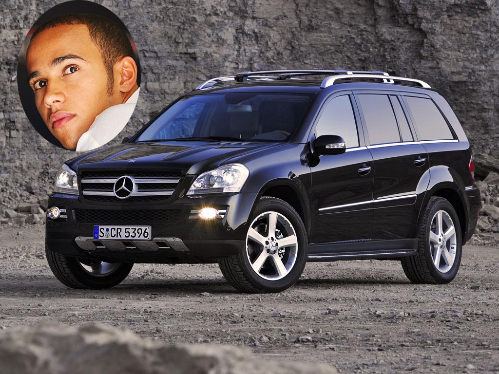 Lewis Hamilton şi Mercedes GL