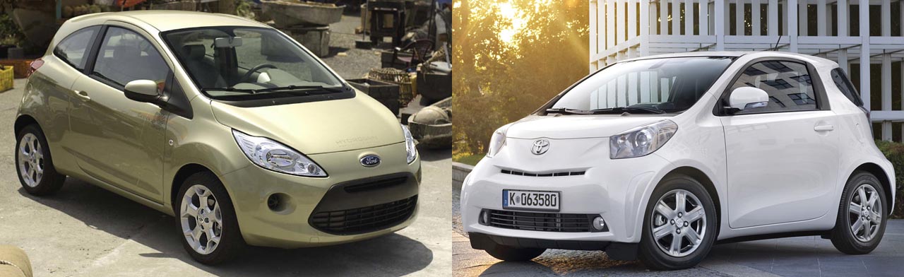 Ford Ka vs. Toyota iQ - cele mai scurte nume mini!