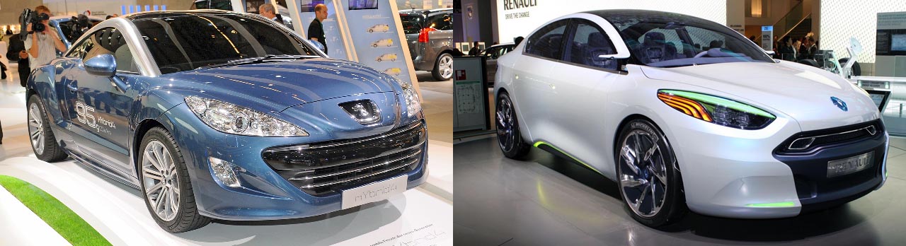 Peugeot RCZ Hybrid4 vs. Renault Fluence Z.E.