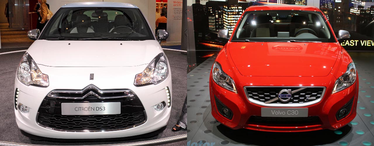 Citroen DS3 vs. Volvo C30 facelift