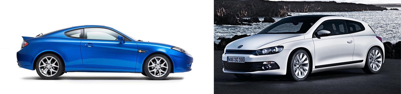 Hyundai Coupe vs. Volkswagen Scirocco: 0 - 2. Modelul coreean tine de trecut