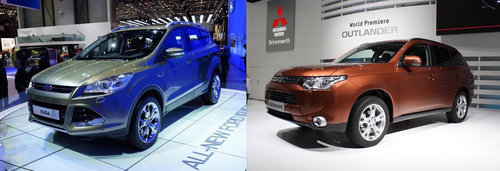 Ford Kuga vs. Mitsubishi Outlander: 1 - 2