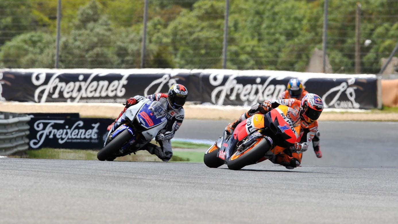 1 - Casey Stoner 99 - Jorge Lorenzo